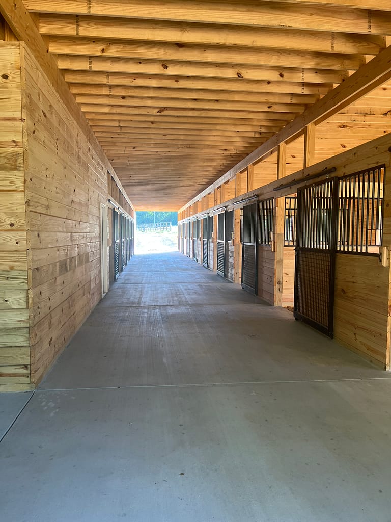 New Barn open to light in the afternoon